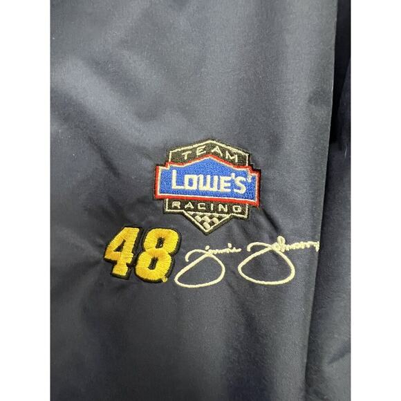 Jimmie Johnson Windbreaker Jacket Medium Blue NASCAR Racing Lowe’s 48 - Picture 4 of 10